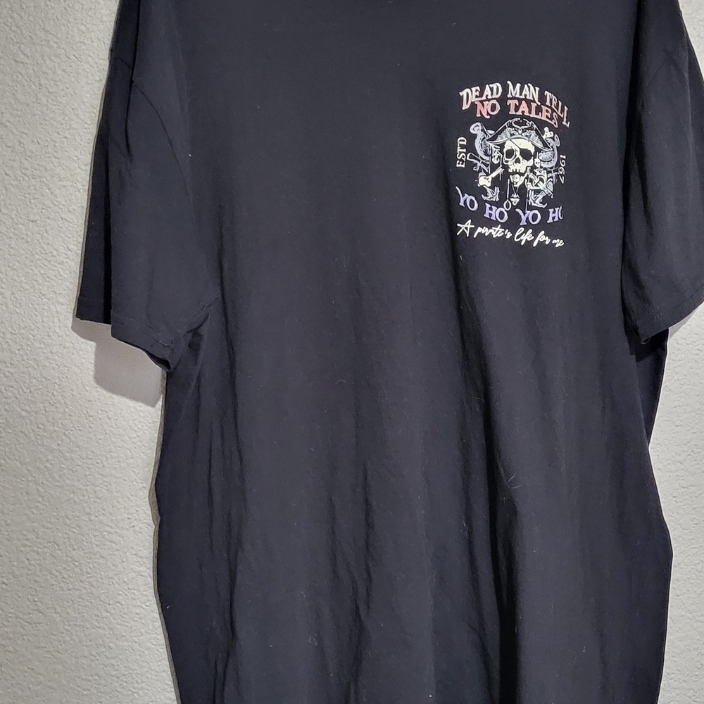 Circle Clothing Graphic Dead Man Tells No Tales Tee Shirt Black 2XL